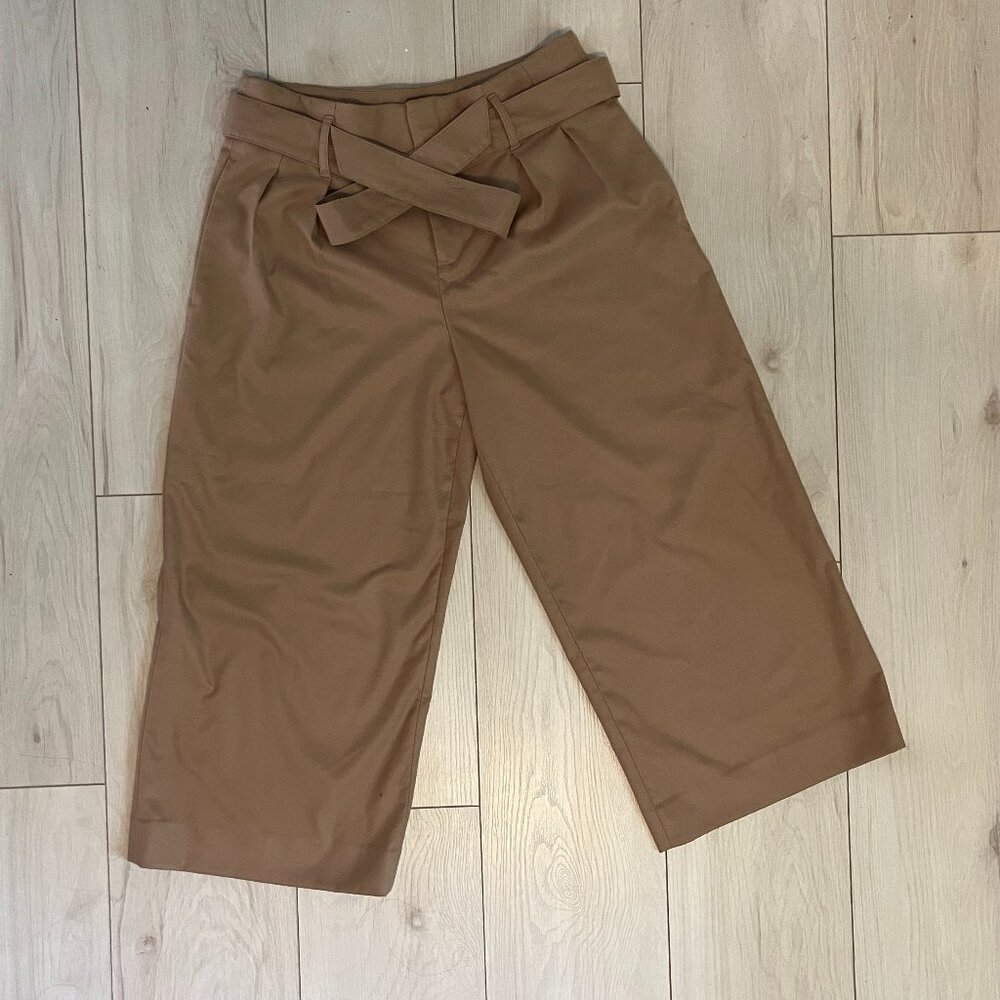 Banana Republic Wide-Leg Cropped Trousers, Size 6